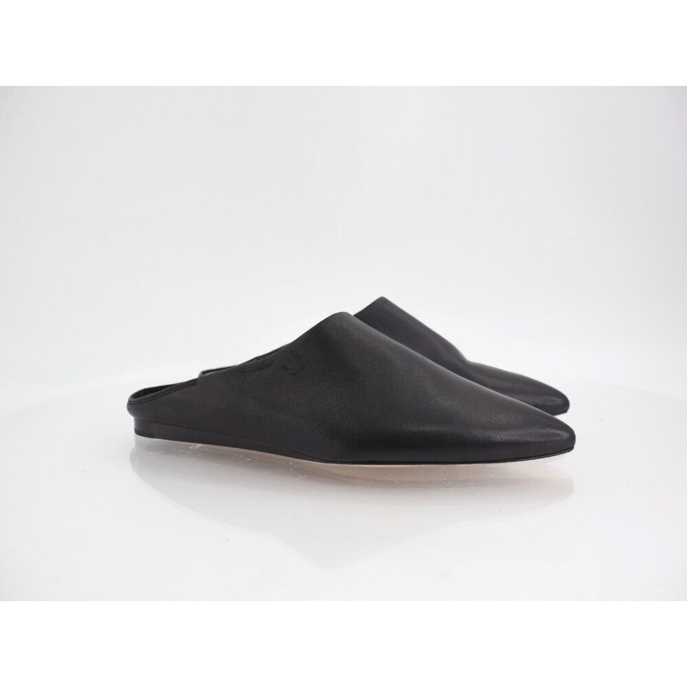 VINCE Cay Slip On Mule Black Leather Pointed Toe Flat Size 7M